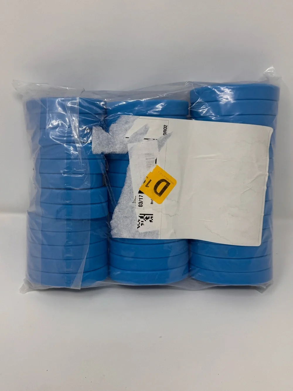 240 PCS Blue Rubber Silicone Bracelets Blank Wristbands Gift festival school NEW